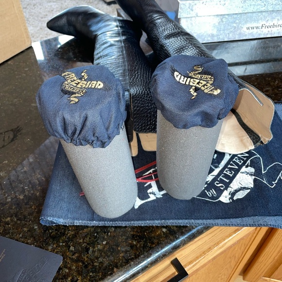 Free bird JASPER BLACK CROCO boots freebird size 10 - Picture 8 of 9